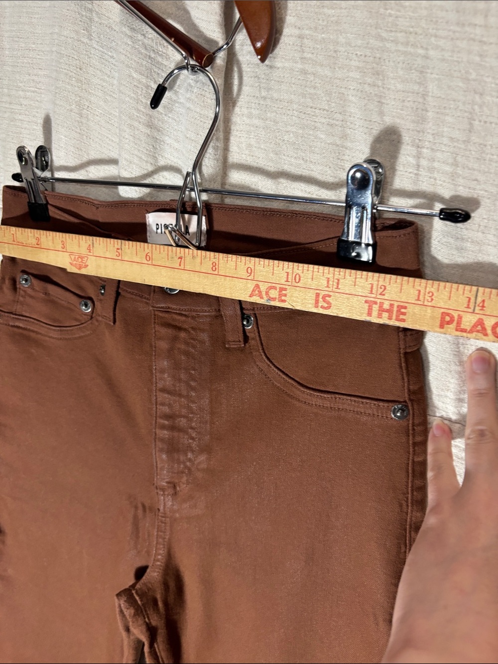 PISTOLA Lennon High Rise Crop Bootcut Jeans Rosslyn Brown Size 26 Stretch - Picture 3 of 9